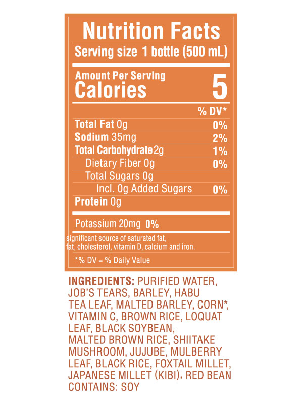 Mitsuya Cider Nutrition Fact