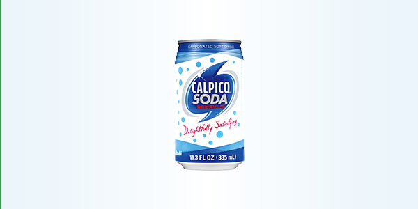 A can of Calpico Soda carbonated soft drink.